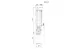 Vertikale Grundfos-Unterwasserpumpe mit mehreren Zonen, detaillierter Ansicht mit Maßangaben. Deutlich sichtbare Komponenten zur Installation und Nutzung.